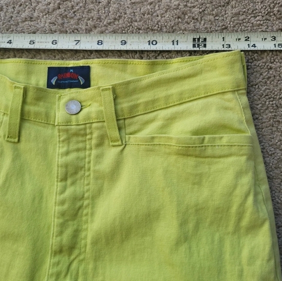 Jeans Womens 8T Tall Long Yellow Denim Skinny Pants High Rise Stretch Preppy - Picture 10 of 12